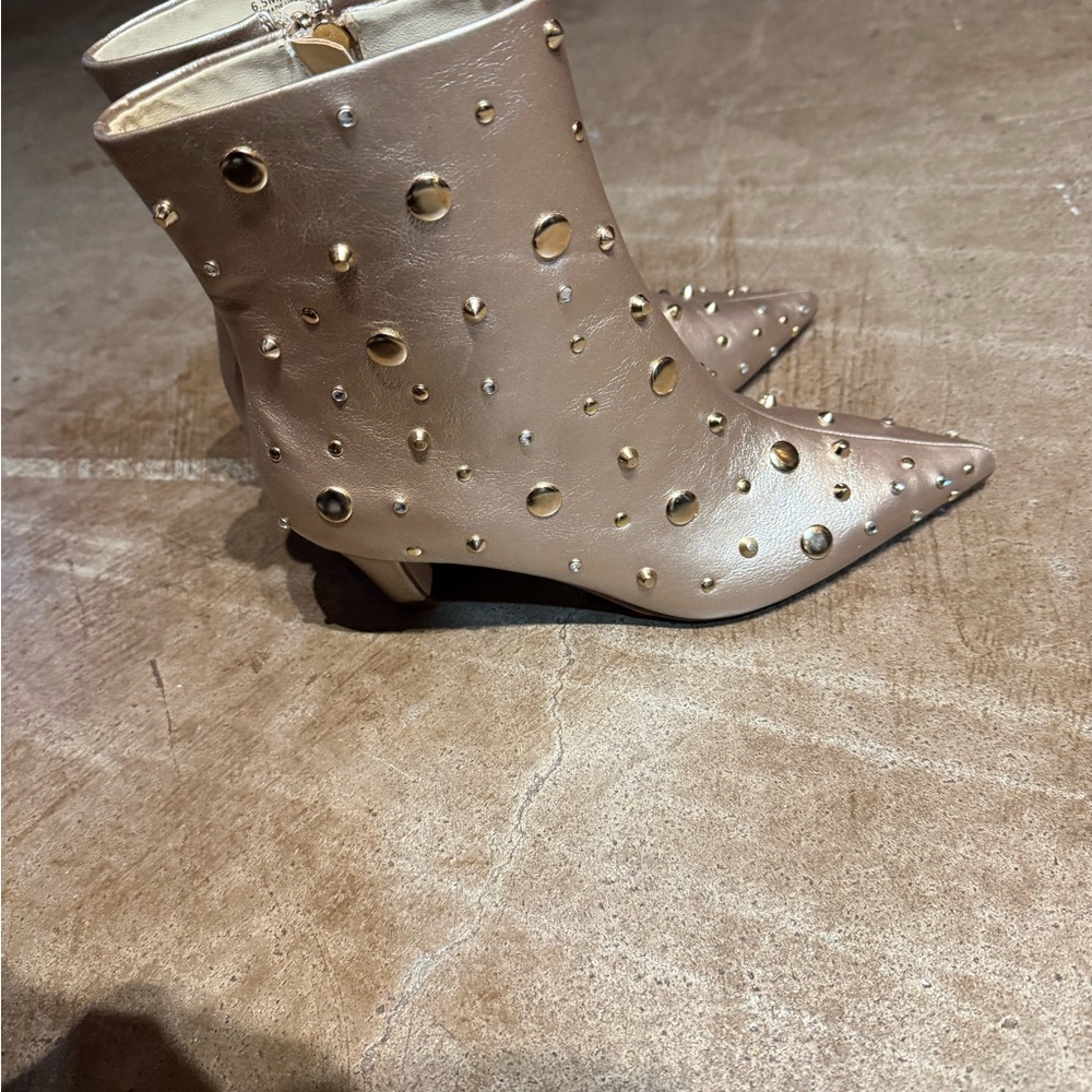 Jessica Simpson Vivianna Gold Studded Boots - Picture 5 of 7